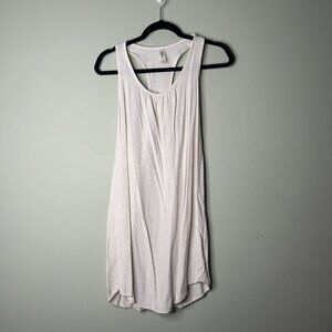 Mahina Hawaii Off White Scoop Neck Racerback Mini Dress Women's Size Medium M